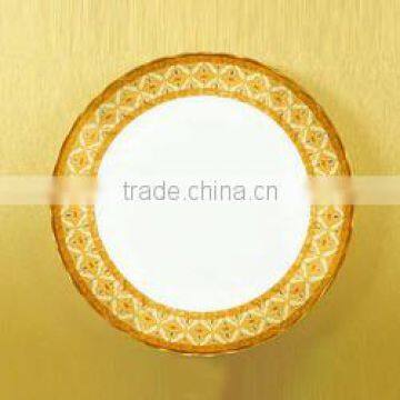 bone china dinnerware set with durable golden line