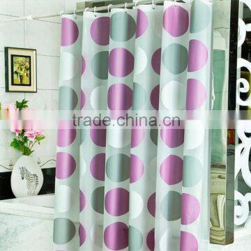 China Supplier Waterproof Mildew Elegant Purple Shower Curtains