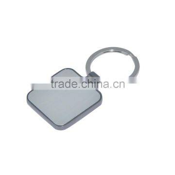 Simple square metal keychain, custom laser logo keychain