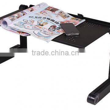 360 Degree Adjustable Portable Folding Laptop Table Stand Smart Lapdesk Vented Stand Bed Sofa Tray With Mouse Pad photo-2