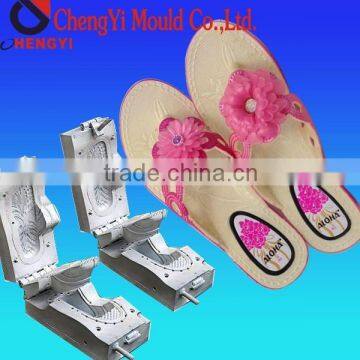 fashion high heel color printing pvc airblowing new technology lady slipper mold