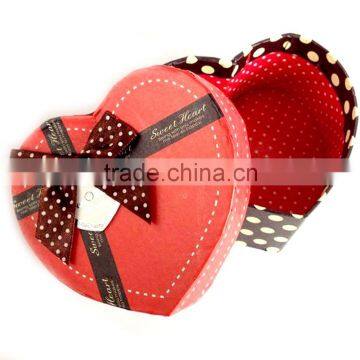 Customized Paper Gift Box Empty heart shaped Gift Box