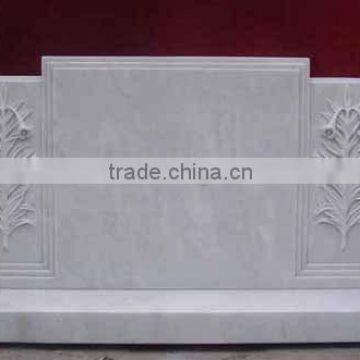 High quality white marble tombstones headstones hand carved stone sculpture from Vietnam