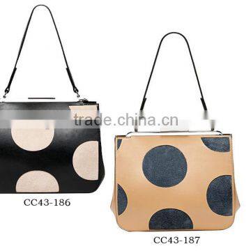 Women's Multicolor Circular wave point Series Handbag and Clutch Bag