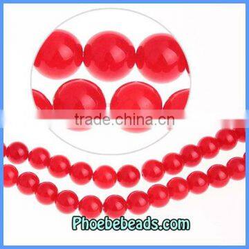 Wholesale 8mm Round Red Jade Beads Strands PBS-J1001