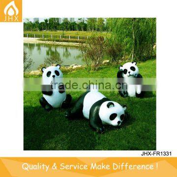 Beautiful Panda Life Size Fiberglass Sculpture