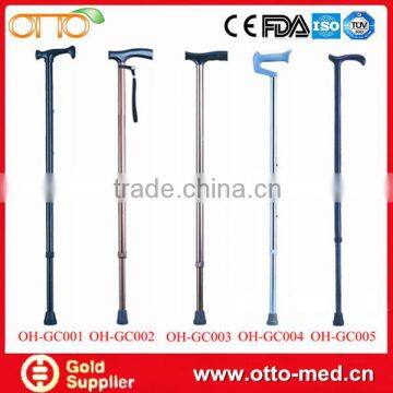 Walking stick cane with height adjustment