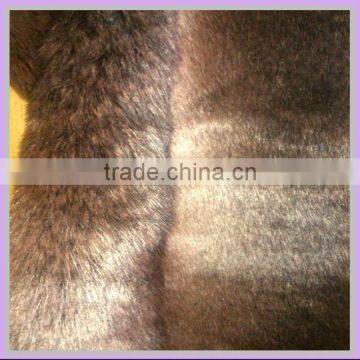 hi-pile brown minky fabric wholesale garment dyeing fabric fur mink plush