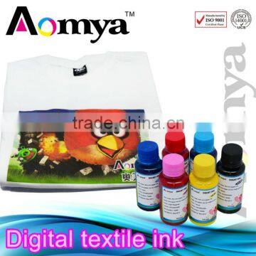 Textile ink for Epson 1800/2400/4800 DTG/D-GEN,direct print on cotton cloth, white T-shirt,offset printing ink refill