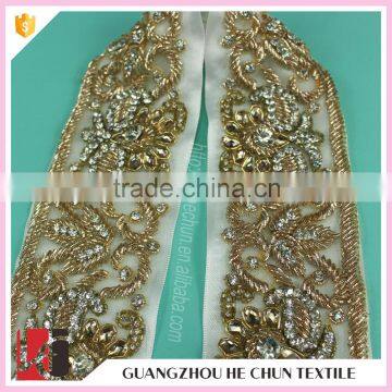 HC-7484-1 Hechun 2016 Crystal Material Iron On Bridal Belt Bride Sash photo-2