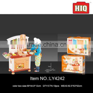 Big size girl favor preschool toys cooking set toy kitchen sets