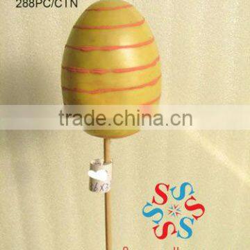 Hot Sale Artificial Polyster Easter Egg With Stem For Christmas And Home Decoration