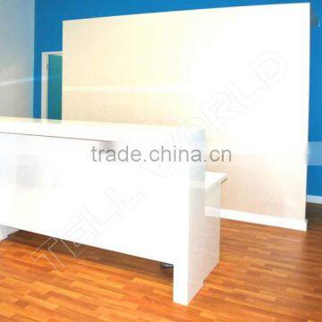 Reception Desk Design/high Glossy White Front Desk/simple Style Front Desk photo-3