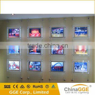 Real estate agency backlit indoor advertising led window display light pocket for decoration of Europe