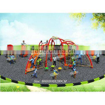 Red outdoor physical climbing exercise equipment