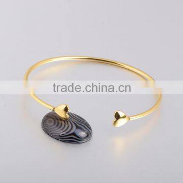 Korean Fashion Double Heart Gold Plated Bracelet photo-4