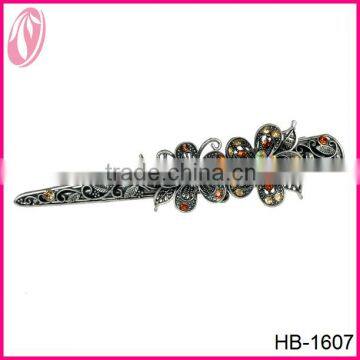 Manufacture wholesale diamante butterfly beak hair clips