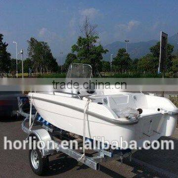 SD430 fibergalss small sport fishing boat 4.3m for 6 persons