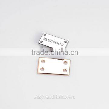 Custom Made Metal Logo Charms Handbag Logo Metal Plate photo-3