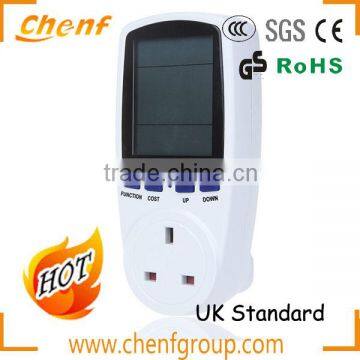 2014 Newest UK 230V Portable Power Meter Analyzer Energy Saving Meter with CE Standard