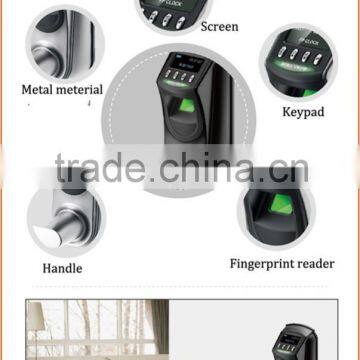Black and Silver Color Optional Biometric Fingerprint Door Lock With USB Communication to Store the Record L7000 Douch Latch photo-3