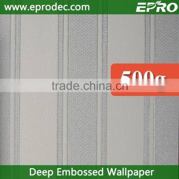 beautiful free glue classical non-woven deep embossed wallpaper