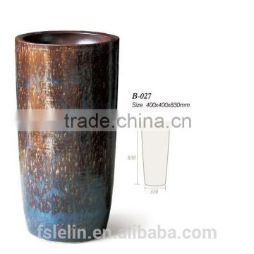 LELIN bathroom handpainted wash basin ,pedestal basin,floor standing basin LB027