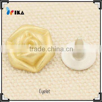 fashion flower shape golden garment rivets