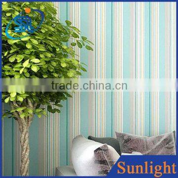 blue Mediterranean living room wallpaper non-woven wallpaper new wallpaper