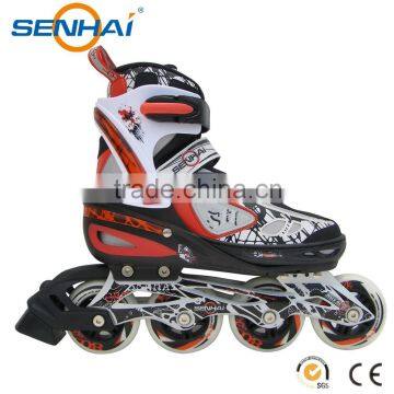 2015 Fashion Men Leather Sport Shoes Sport Safety Shoes Inline Roller Skates Shoes With single side stoppers