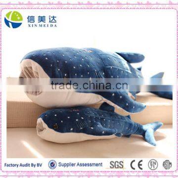 Hot Selling Cute Plush Blue Stuffed Whale Shark Pillow Toy