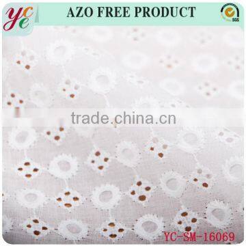 Hot Sale Simple Circular Holes 100% Cotton Woven Fabric Embroidery for Dress photo-3