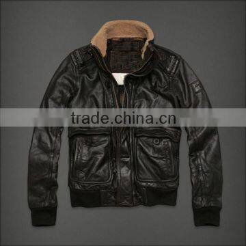 Black Biker PU Jacket With Black Biker Strap Pocket                        
                                                Quality Choice