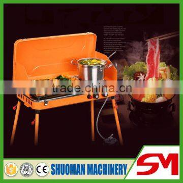 Portable and smokeless teppanyaki grill