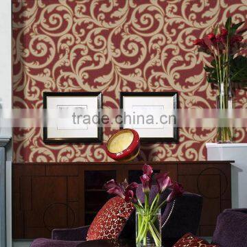 3d home wallpaper with PVC material 3d embossed pattern from KINGS