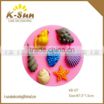 K-sun MINI Conch shells and starfish fondant silicone mold cake decorating tool