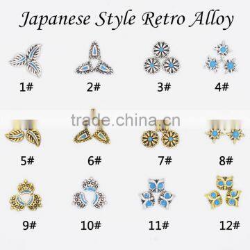 2016 New Arrival Popular Japanese type Nail Art retro metal alloy