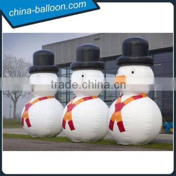 Bigger size snowman Christmas ground model/inflatable snowman cartoon for commercial advertising