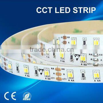 2700k-6500k 120 leds CCT adjustable led strip 3014