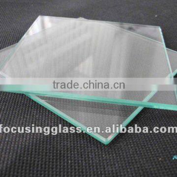 4mm thick bevel edges tempered clear glass drink coasters