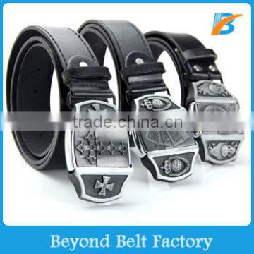 Men's Removable Flip Top Cigarette Lighter Buckle Leather Belt