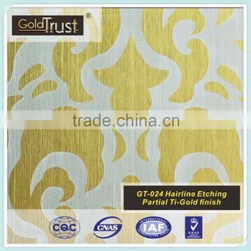 free samples hairline etching colored stainless steel sheet made in China