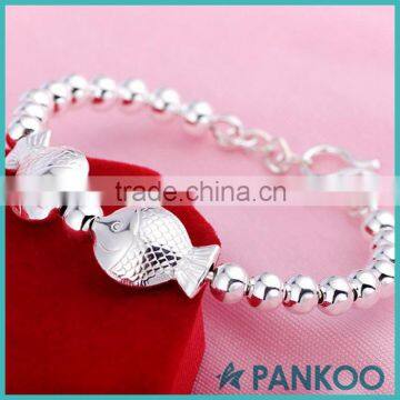 Factory supplier S990 Diverse silver fish shape bracelet