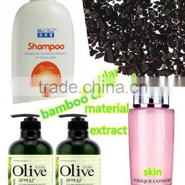 Granular bamboo charcoal as toner/skin cream oil/liquid shampoo/carifiant materials