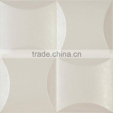Classic square faux leather wall panel with rose embossed