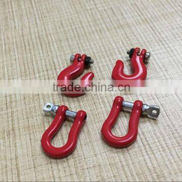 rc car tools accessories billet machined tow shackle for model 1/10 red