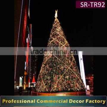 Customize 5m 6m 8m 7m 12m 15m outdoor large giant lighted christmas tree for parking lot