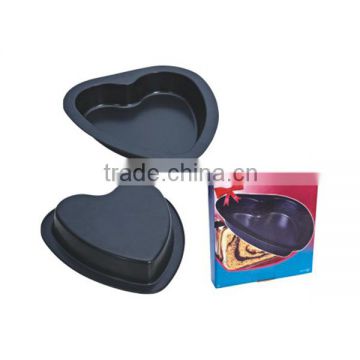 non-stick metal heart shape cake mold