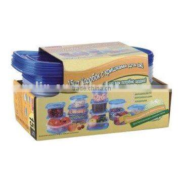 Plastic safety PP food storage container set