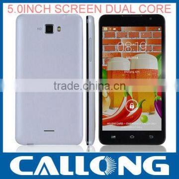 dual sim mtk 6572 dual core unlocked android smart cheap mobile phone 512RAM 4GB ROM 5.0 Inch 5.0MP CALLONG jiake F1W